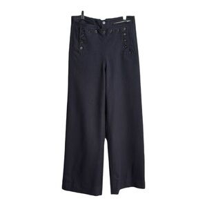 Vintage NAVAL CLOTHING FACTORY WWll Wool Corset Back Blue Trousers Sailor 1940s